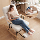 Advwin Rocking Chair with Footrest High Back Armchair