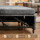 Advwin 253cm U Shaped Chenille Sectional Sofa w/ Pull Out Bed