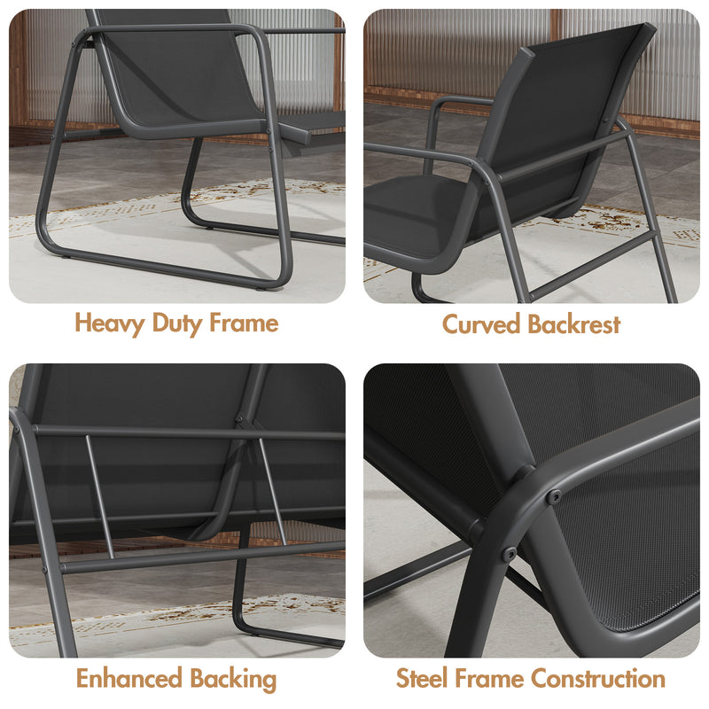 Advwin 4 Pieces Patio Furniture Set Outdoor Modern