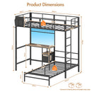 Advwin L-Shaped Bunk Bed w/ Desk Charging Station (Pre-Order)