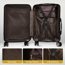 Advwin 20"+14" Hardshell Luggage Set with Silent Wheels