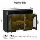 Advwin Storage Sideboard LED Buffet Cabinet