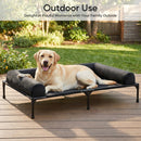 Advwin Elevated Dog Bed with Bolster Black