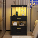Advwin Bedside Table with Charging Station