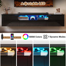 Advwin 160cm Wall-Mounted TV Stand with LED Light