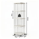 Advwin 4-Tier Rolling Bookshelf Storage Bookcase