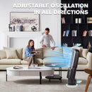 Advwin Bladeless Tower Fan Portable Electric Fan Black