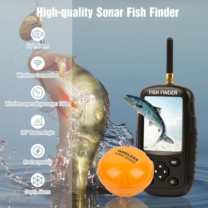 Advwin Portable Fish Finder Wireless Sonar Sensor Fish