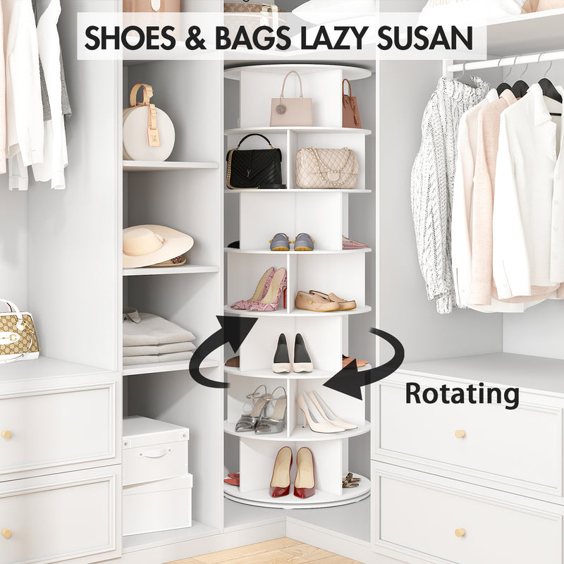 Advwin 7-Tier 360° Rotating Shoe Rack & Organizer