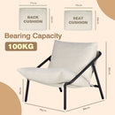 Advwin Chenille Accent Chair with Metal Frame