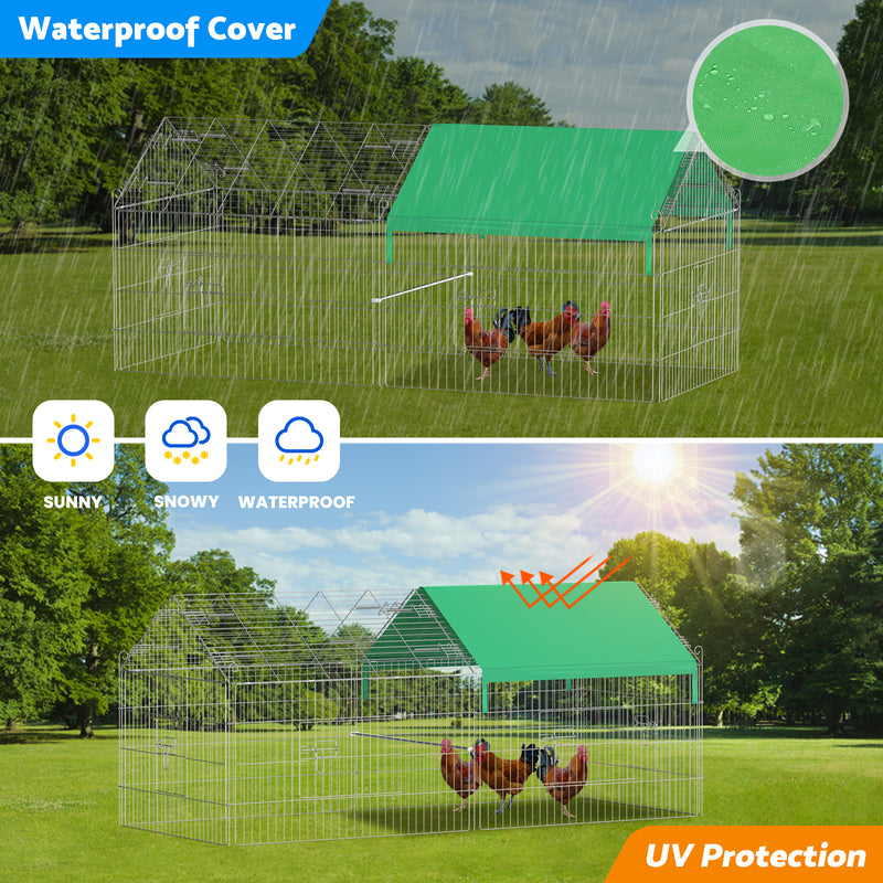 Advwin Metal Chicken Coop 181x74x75cm