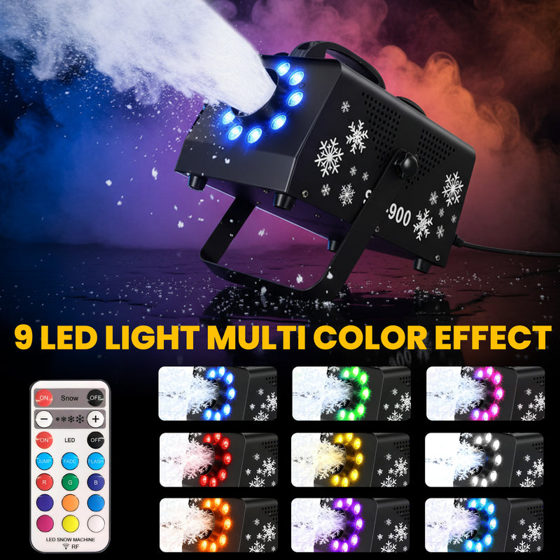 Advwin 900W Snow Machine with RGB Lights