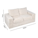 Advwin 162cm Loveseat Floor Sofa Corduroy Boneless Couch