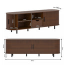 Advwin TV unit Cabinet with Adjustable Shelves & Sliding Door