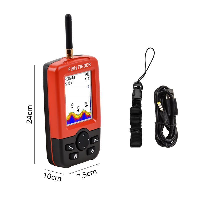 Advwin Portable Sonar Fish Finder Rechargeable Castable