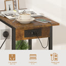 Advwin Bedside Table with Drawer and Charging Station
