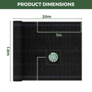 Advwin Shade Cloth Mesh Sunshade Sail 1.8*20m with Grommets