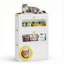 Advwin 4 in 1 Plastic Cat House with Scratching Board