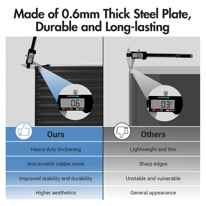 Advwin Raised Garden Bed Galvanised Steel Planter