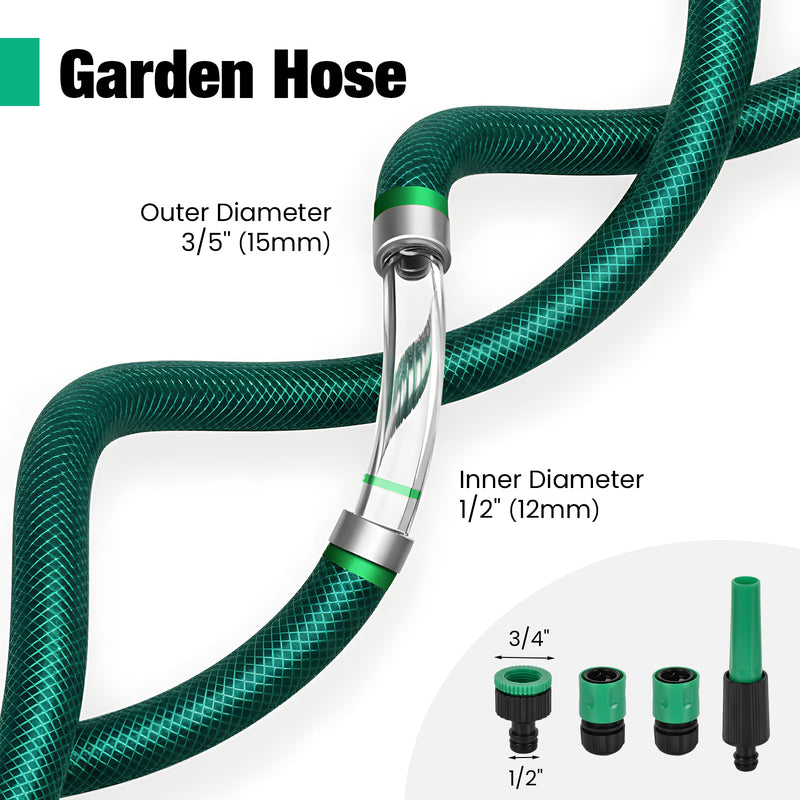 Advwin Garden Hose 15m/50FT Water Hose with Nozzle