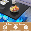 Advwin LED Coffee Table with Open Display Shelf