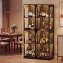 Advwin 4 Tier LED Glass Display Cabinet 160cm