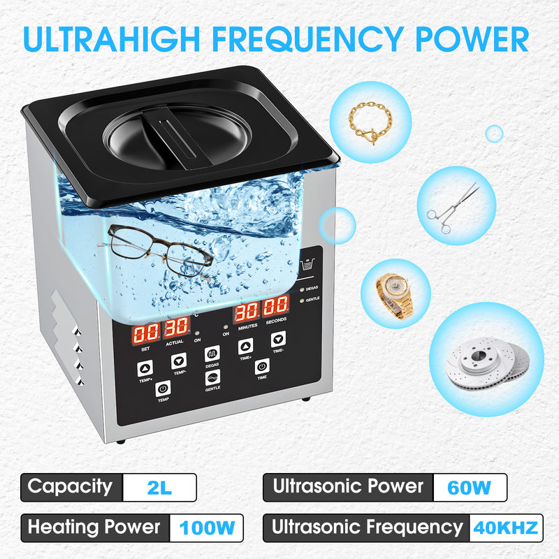 Advwin 2L Ultrasonic Cleaner  with Timer and Heater