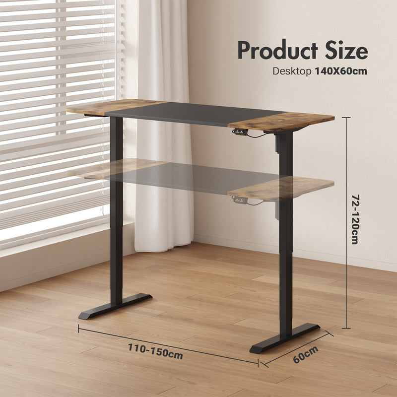 Advwin Electric Adjustable Height Standing Desk 140cm