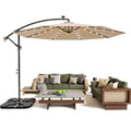 Advwin 3m Offset Hanging Cantilever Umbrella with Umbrella Base