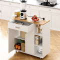 Advwin Kitchen Island Cart on Wheels with Charging Station