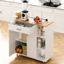 Advwin Kitchen Island Cart on Wheels with Charging Station