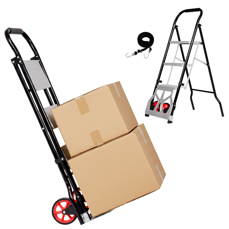 Advwin 2-In-1 Folding Ladder & Hand Truck