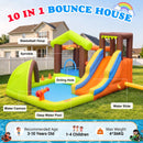 Advwin 10-in-1 Kids Inflatable Jumping Castle w/ Water Slide