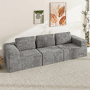 Advwin 3 Seater Chenille Fabric Modular Sectional Sofa