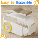 Advwin Plastic Cat House with Scratching Board