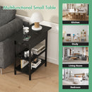 Advwin Side Table Flip Top Night Stand with Charging Station