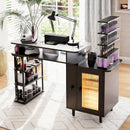 Advwin Manicure Table Dust with Dust Collector LED Light