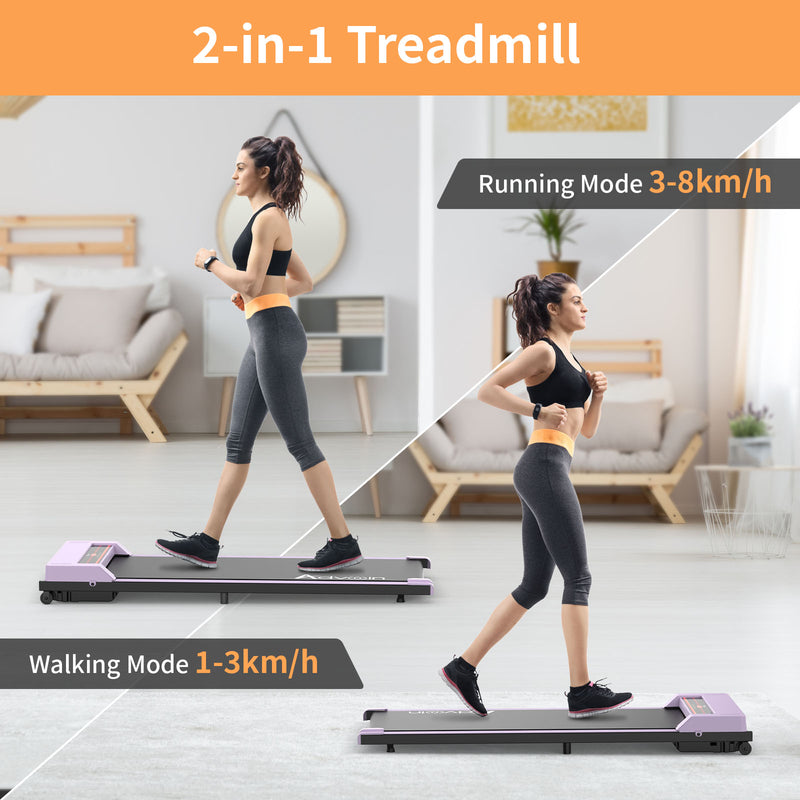 Advwin Walking Pad Treadmill Fitness Purple