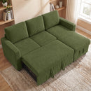 Advwin L Shaped Sectional Sofa Bed w/ Storage Chaise