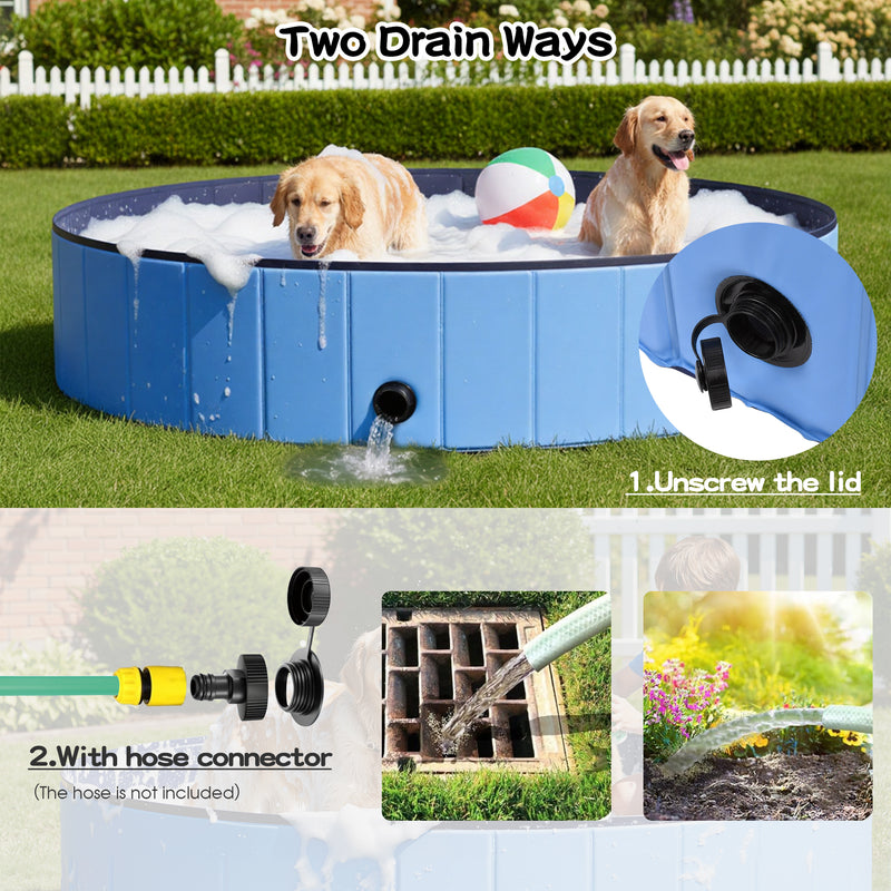 Advwin Foldable Portable PVC Dog Pool 160x30cm
