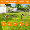 Advwin Metal Chicken Coop Walk-in Poultry Cage 5x1x1.5m