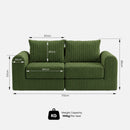 Advwin 172cm Modular Corduroy 3-in-1 Sofa Lounger