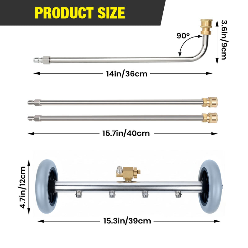 Advwin 2-in-1 Pressure Washer Surface Cleaner 16"