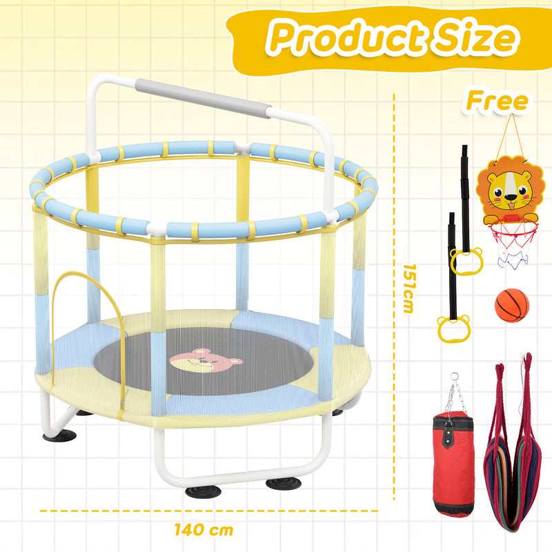 Advwin 55" Trampoline with Basketball Hoop Swings