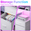 Advwin L Shaped Gaming Desk with Monitor Stand