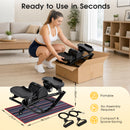 Advwin Side-To-Side Mini Stepper with Resistance Cords & Mat