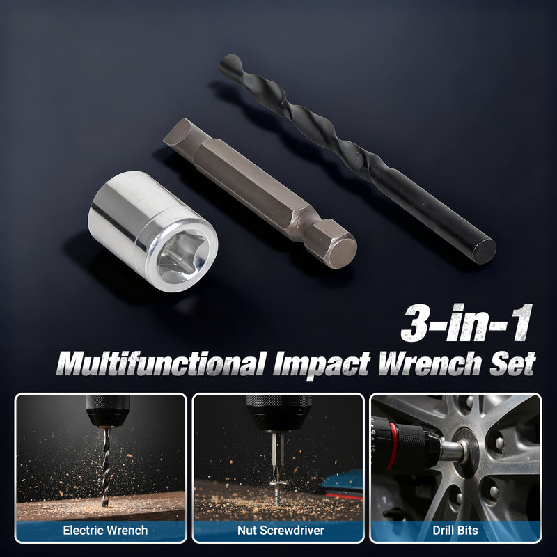 Advwin 3-in-1 Brushless Impact Driver Kit 2-Speed