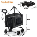 Advwin Foldable Pet Stroller with Removable Carrier