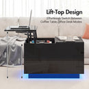 Advwin High Gloss Lift Top Coffee Table with LED