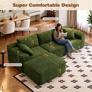 Advwin 278cm L Shape Modular Sectional Sofa Corduroy
